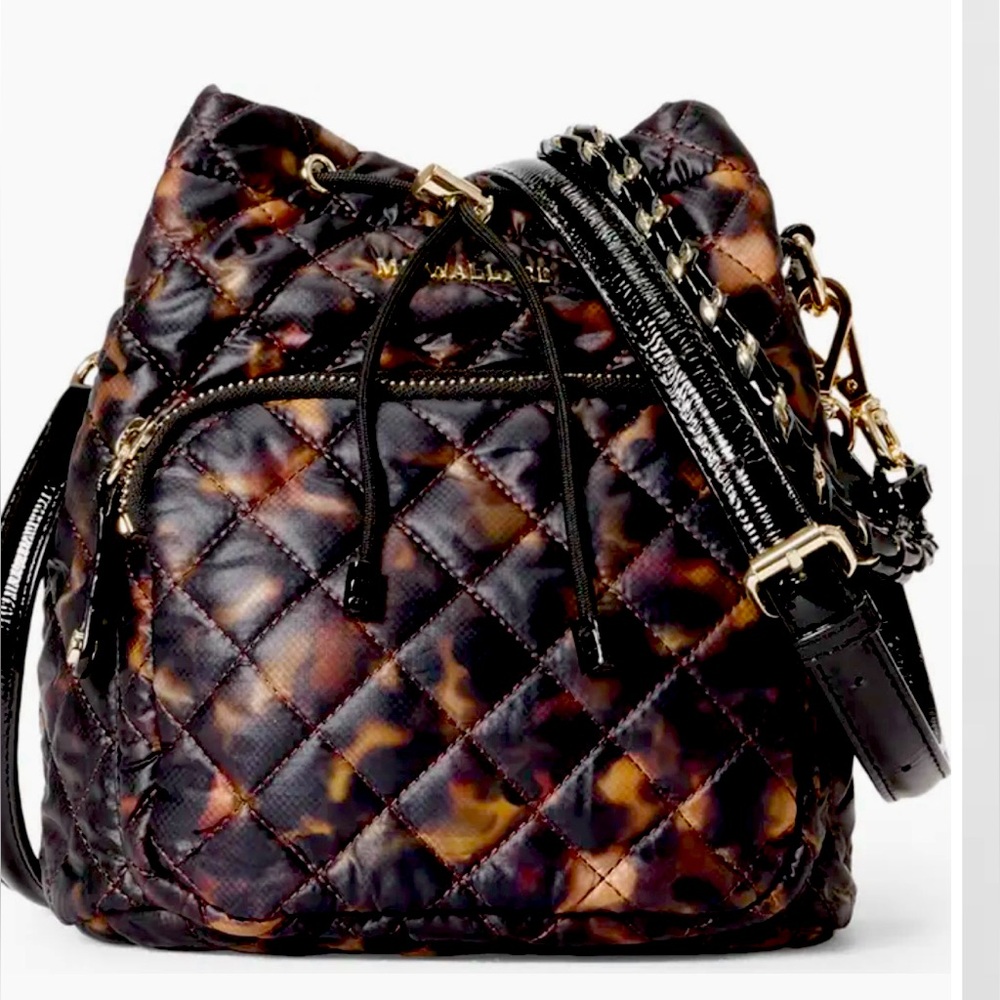 MZ Wallace  Quilted Tortoise Shell Bag